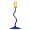 Ada Glass Candle Holder - Blue