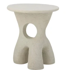 Amiee Polyresin Side Table - White