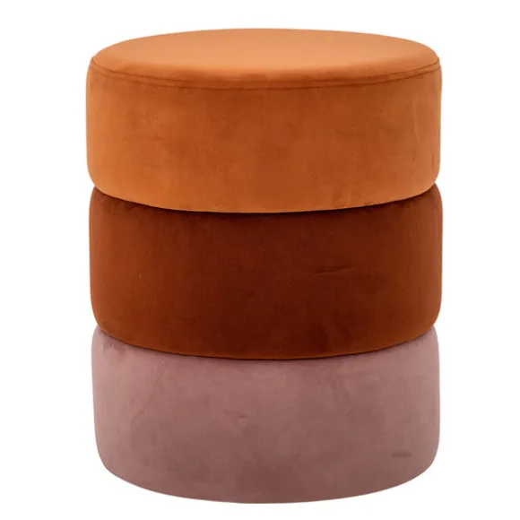 Bilbao Polyester Pouf - Orange