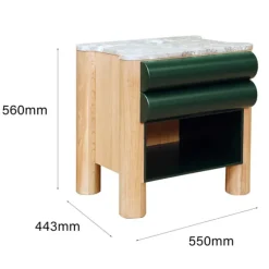Bubbles 1 Drawer Bedside Table