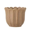 Chaca Stoneware Flowerpot - Brown