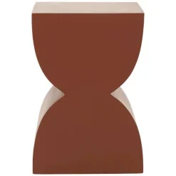 Corvo Wood Rustic Side Table - Brown
