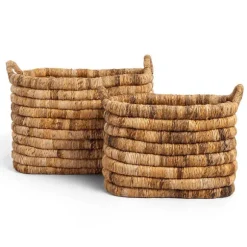 dBodhi Caterpillar Sago Rectangular Basket Two Tone - Set of 2