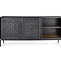 dBodhi Karma Charcoal Low Dresser - 2 Doors/2 Shelves
