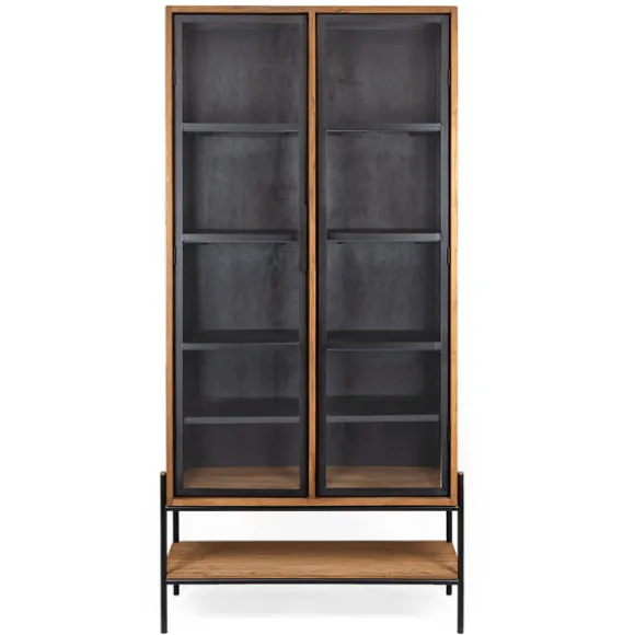 dBodhi Outline Cabinet - 2 Glass Doors/1 Open Rack
