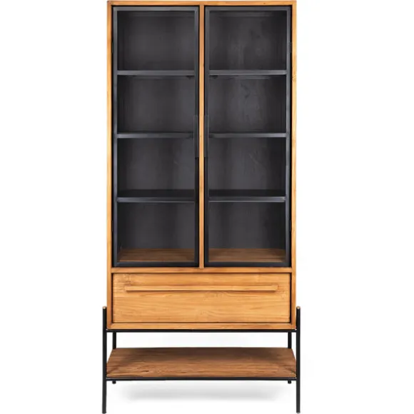 dBodhi Outline Cabinet - 2 Glass Doors/1 Drawer/1 Open Rack