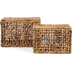 dBodhi Rinjani Rectangular Basket Two Tone - Set of 2