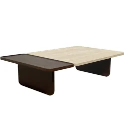Duo Large Travertine Coffee Table