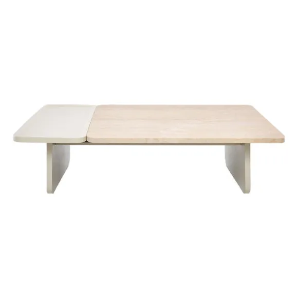 Duo Large Travertine Coffee Table