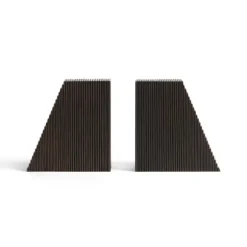 Ethnicraft Mahogany Grooves Bookends - Set of 2