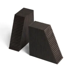 Ethnicraft Mahogany Grooves Bookends - Set of 2