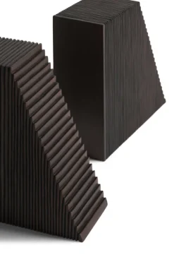 Ethnicraft Mahogany Grooves Bookends - Set of 2
