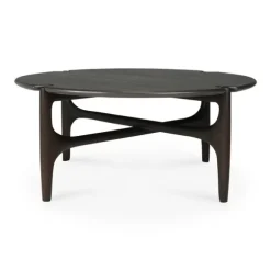 Ethnicraft Mahogany PI Round Coffee Table