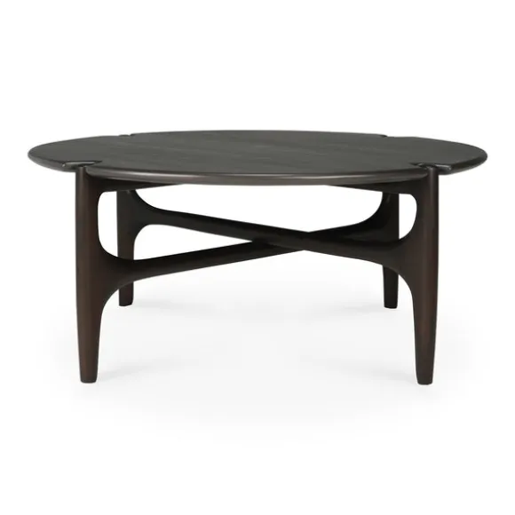Ethnicraft Mahogany PI Round Coffee Table