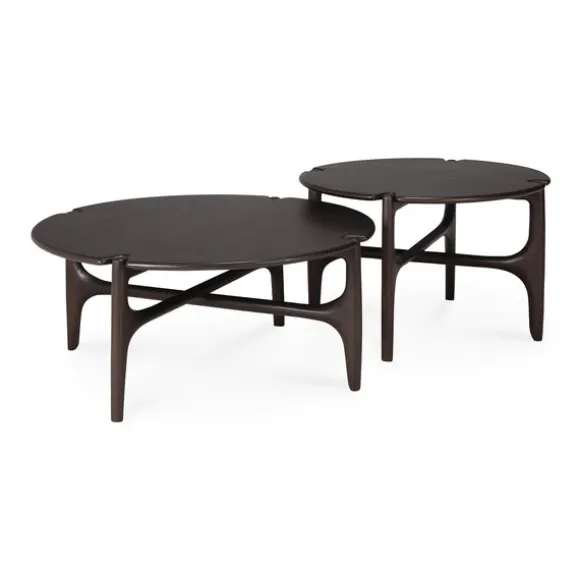 Ethnicraft Mahogany PI Round Coffee Table