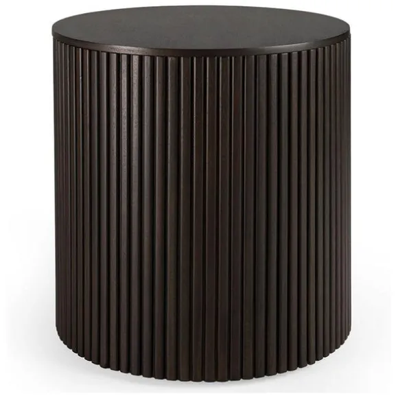 Ethnicraft Mahogany Roller Max Round Side Table
