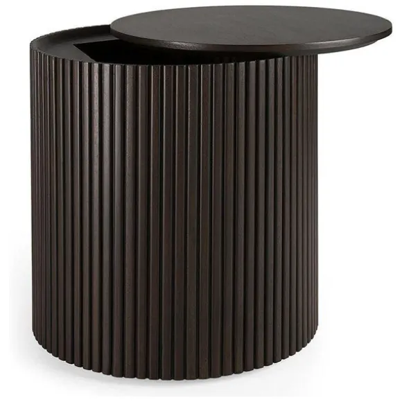 Ethnicraft Mahogany Roller Max Round Side Table