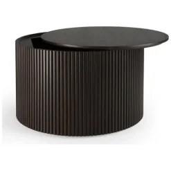Ethnicraft Mahogany Roller Max Round Coffee Table