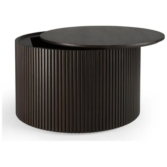 Ethnicraft Mahogany Roller Max Round Coffee Table