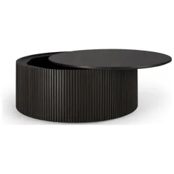 Ethnicraft Mahogany Roller Max Round Coffee Table