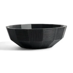 Ethnicraft Mahogany Striped Bowl
