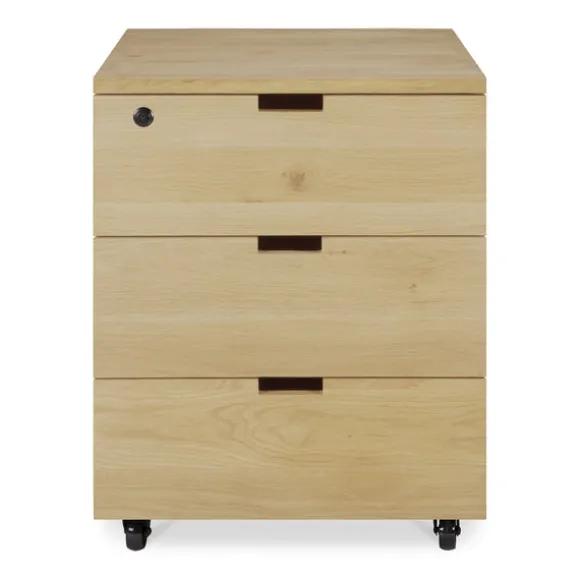 Ethnicraft Oak Billy Drawer Unit with Keylock - 3 Drawer