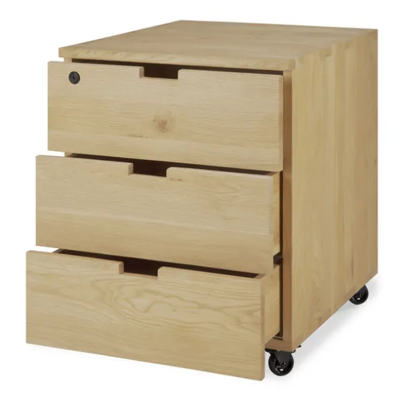 Ethnicraft Oak Billy Drawer Unit with Keylock - 3 Drawer