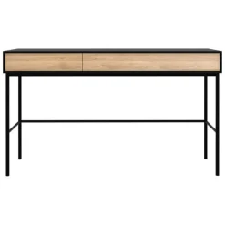 Ethnicraft Oak Blackbird Desk - 2 Drawers