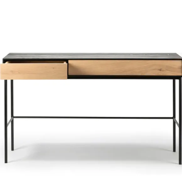 Ethnicraft Oak Blackbird Desk - 2 Drawers