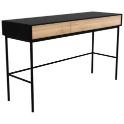 Ethnicraft Oak Blackbird Desk - 2 Drawers