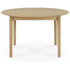 Ethnicraft Oak Bok Round Extendable Dining Table