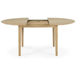 Ethnicraft Oak Bok Round Extendable Dining Table