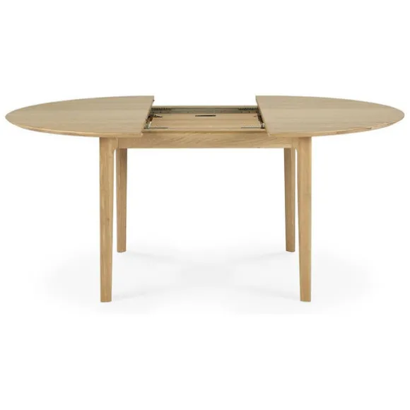 Ethnicraft Oak Bok Round Extendable Dining Table