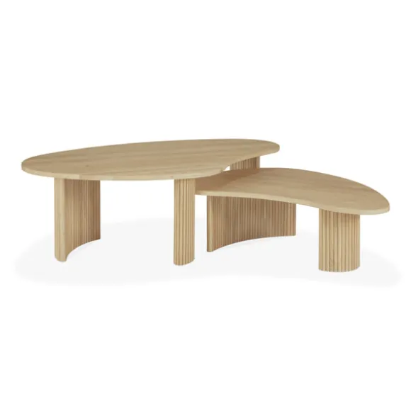 Ethnicraft Oak Boomerang Coffee Table