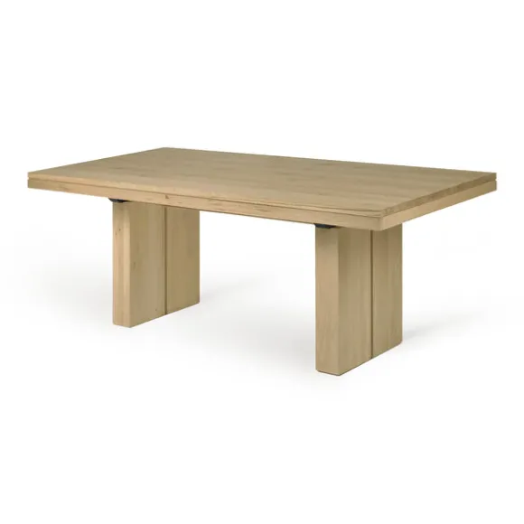 Ethnicraft Oak Double Extendable Dining Table