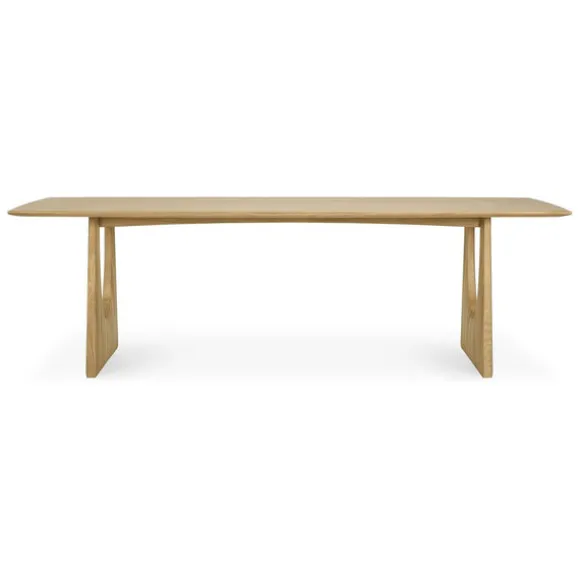 Ethnicraft Oak Geometric Dining Table