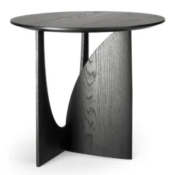 Ethnicraft Oak Geometric Side Table