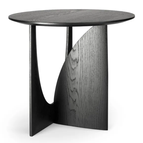 Ethnicraft Oak Geometric Side Table