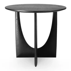Ethnicraft Oak Geometric Side Table