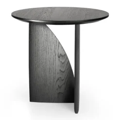 Ethnicraft Oak Geometric Side Table