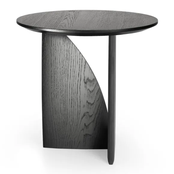 Ethnicraft Oak Geometric Side Table