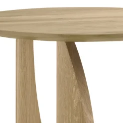 Ethnicraft Oak Geometric Side Table