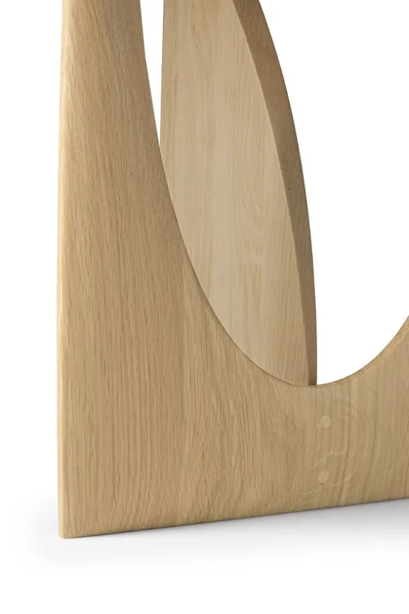 Ethnicraft Oak Geometric Side Table