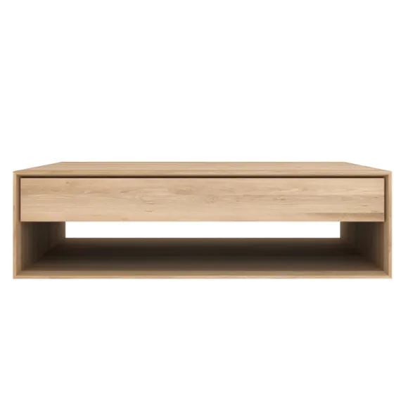 Ethnicraft Oak Nordic 1 Drawer Coffee Table - 120cm
