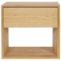 Ethnicraft Oak Nordic 1 Drawer Bedside Table Tall