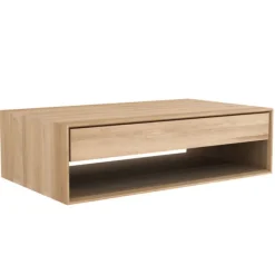 Ethnicraft Oak Nordic 1 Drawer Coffee Table - 120cm