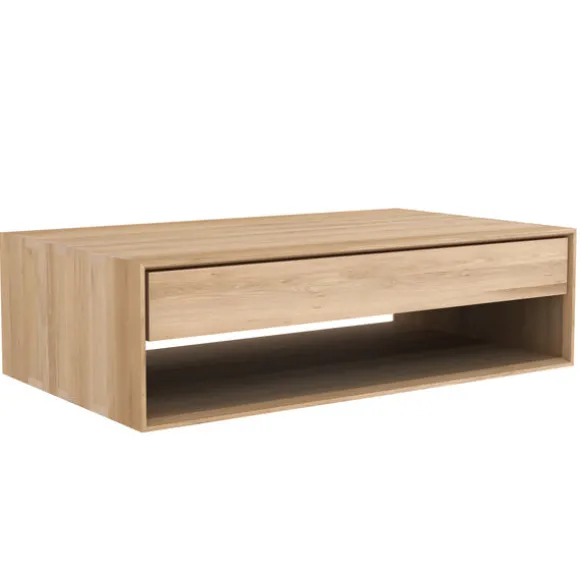 Ethnicraft Oak Nordic 1 Drawer Coffee Table - 120cm