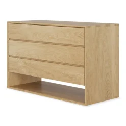 Ethnicraft Oak Nordic Chest of 3 Drawers