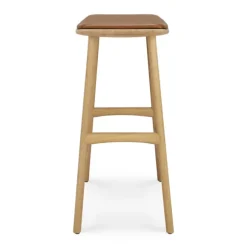 Ethnicraft Oak Osso Counter Stool - Leather