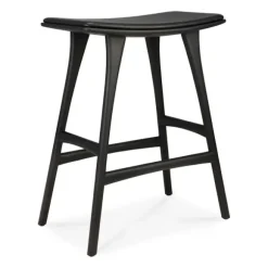 Ethnicraft Oak Osso Counter Stool - Leather